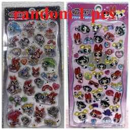 Kawaii The Powerpuff Girls Stickers Cartoon Creative Phone Case Transparent Sticker Hand Account Material Friend Birthday Gift