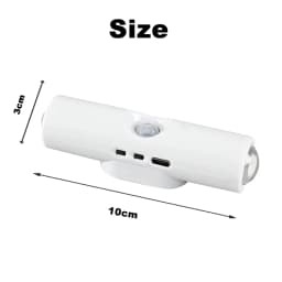 Smart RGB Double-head Wall Light Motion Sensor Magnetic Night Light Rechargeable Spotlight for Bedroom Closet Garden Room Decor