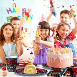 Hot Birthday Party Decorations Balloons Disposable Tableware Plates Napkins Kids Baby Shower Party Supplies