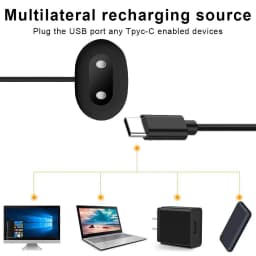 100CM Fast Charging Cable Base For Google Pixel Watch 4 41mm 45mm Magnetic USB / Type-C Charging Power Charge