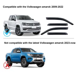 Window Deflector Window Visor For Volkswagen Amarok 2009-2022 Smoke Black Sun Rain Guards Weathershield Car Exterior Accessories