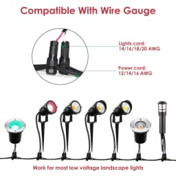 20/40PCS Low Voltage Landscape Wire Connector Easy Install Landscape Lighting Connector ,12/14/16/18 AWG Wire Cable Connectors