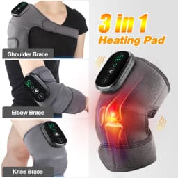 Electric Heating Knee Massager Joint Knee Leg Pad Vibration Knee Leg Massage Cordness Massager Warp