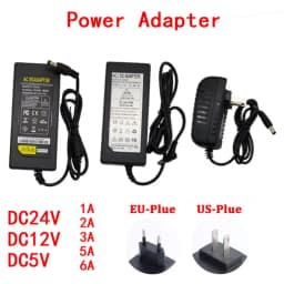 Power Supply EU Plug UK Plug DC 5V 12V 24V 1A 2A 3A 5A 6A Power Supply Adapter DC 5 12 24 V Volt Lighting Led Strip Lamp