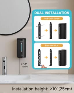 AIKE Automatic Liquid Soap Dispenser 750ml Sensor Bathroom Soap Dispenser Stainless Wall-mounted Steel Hand Sanitizer Dispenser