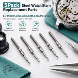 5Pcs Steel Watch Replacement Stem Crown Kit For MIYOTA 8200/8205/8215/821A Movement P780 Accessories Spare Parts