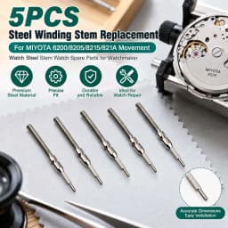 5Pcs Steel Watch Replacement Stem Crown Kit For MIYOTA 8200/8205/8215/821A Movement P780 Accessories Spare Parts