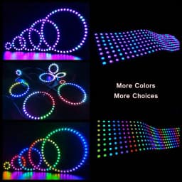 WS2812B Led Digital Panel Matrix Flexible Screen 8*8 16*16 8*32 5050 RGB WS2812 Ring Individually Addressable Pixels DC5V