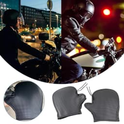 Summer Motorcycle Handlebar Muffs Waterproof PVC Leather Handlebar Muffs PVC Leather Waterproof Sun Protection Gloves With