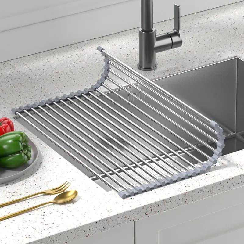 Instant Expansion! The Invisible Countertop Organizer for Sinks—Perfect for Washing Vegetables and Draining Utensils