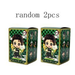 #Demon Slayer Tanjiro Kamado Nezuko anime cartoon figure blind box creative personalized statue model ornament surprise gift box
