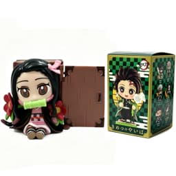 #Demon Slayer Tanjiro Kamado Nezuko anime cartoon figure blind box creative personalized statue model ornament surprise gift box