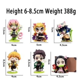 #Demon Slayer Tanjiro Kamado Nezuko anime cartoon figure blind box creative personalized statue model ornament surprise gift box