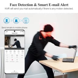 Techage H.265 Ultra HD 4K 8MP 36CH IP NVR Smart AI Support Face/Human/Motion Detection E-mail Alert Support Onvif Protocol P2P