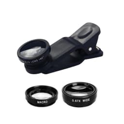 3 In 1 Mobile Phone Lens 180 degree Fisheye Lens 0.67X Wide Angle Len 10X Macro HD Camera Lens Universal For Smartphone