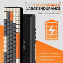 RK68 60% Wireless Mechanical Keyboard, Bluetooth 5.0/2.4GHz with Dual Mode 2-in-1 Receiver, 68-Key Hot-Swappable Gaming Keyboard