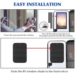 RV Window Shade 25 X 16 Inches Upgraded Foldable RV Vent Insulator UV Rays Protection Camper Trailer Door Window Cover