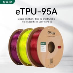 ESUN Flexible TPU Filament 1.75mm, TPU 95A 3D Printer Filament 1KG 2.2 LBS Spool 3D Printing Material TPU 95A For 3D Printers