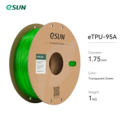 ESUN Flexible TPU Filament 1.75mm, TPU 95A 3D Printer Filament 1KG 2.2 LBS Spool 3D Printing Material TPU 95A For 3D Printers