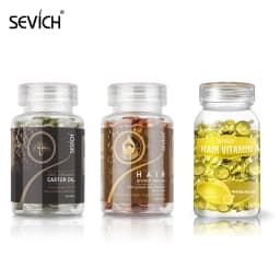 Sevich 3PCS/SET Keratin Complex Oil Hair Vitamin Capsule Set Moroccan Hair Care Oil Smooth Repair Damaged Hair Treatment Serum