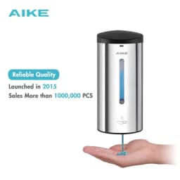 AIKE Automatic Liquid Soap Dispenser 750ML Stainless Steel Bathroom Hand Sanitizer Dispenser Wall-mounted Sensor Dispenser