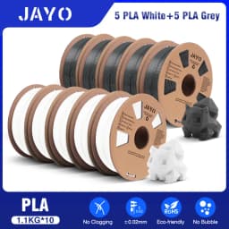 JAYO PLA Meta/PETG/SILK/PLA PLUS/ABS/TPU Filament 3D Printer 1.75mm 10Rolls for FDM 100%No bubbel 3D Printer Materials DIY Gift
