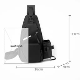 Commut Shoulder Bag With Mug Pocket Large Capacity Short Travel Messenger Bag For Running Fitness