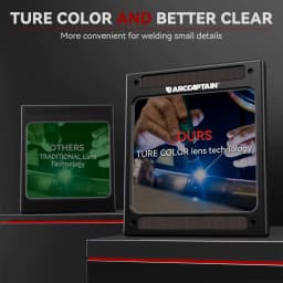 ARCCAPTAIN Welding Helmet Auto Darkening Welding Mask 4 Sensors 1/25000s For TIG MIG ARC Welder Machine Large View True Color
