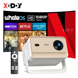 XGODY Projector A6/N6 Pro 700ANSI Netflix Officially 4K Smart Android TV Whale OS 32GB ROM Home Theater