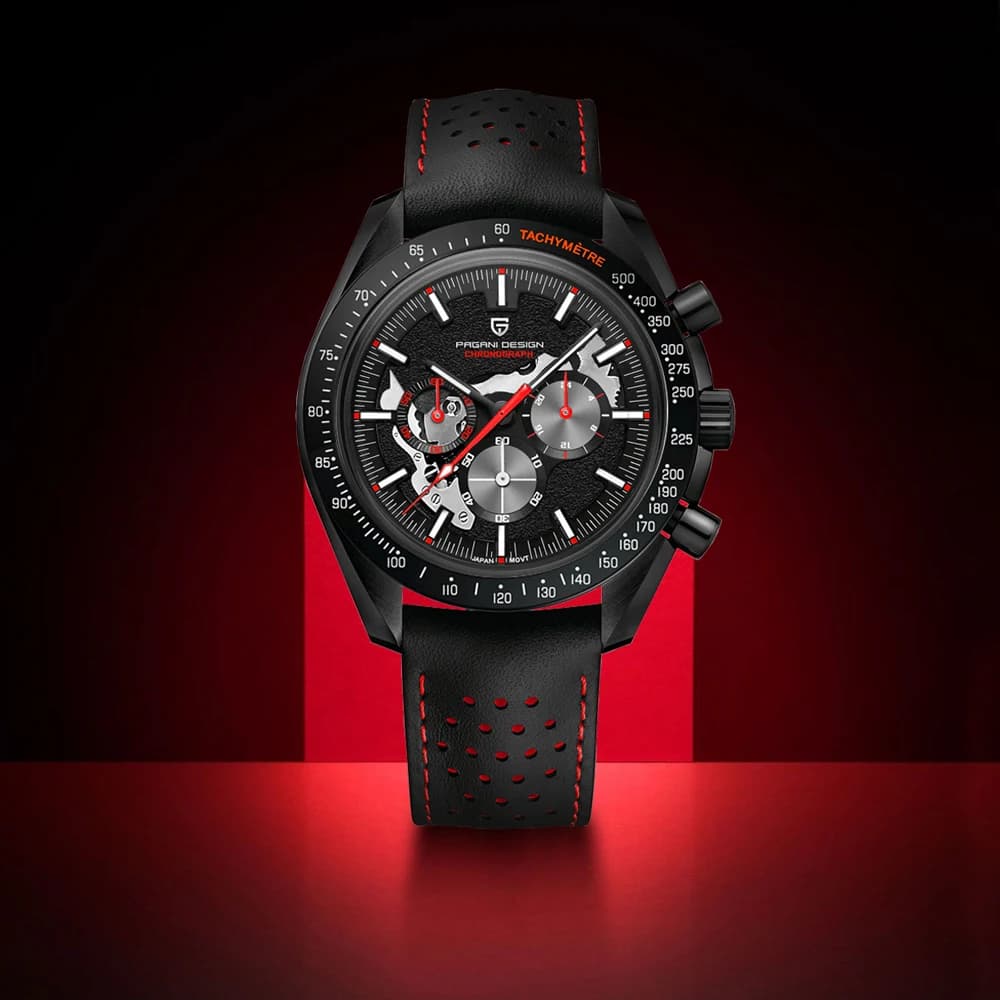 2026 New PAGANI DESIGN V2 Moon Men's Watches Top Luxury Quartz Chronograph Watch Men AR Sapphire Waterproof Leather Sports Clock