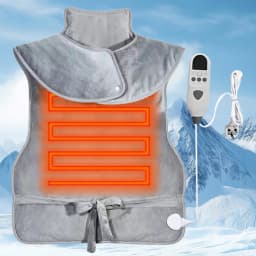 Electric Heating Neck and Shoulder Pad for Neck and Shoulders W/ 9 Heat Options Weighted Electric Heating Pad for Women Men Dad