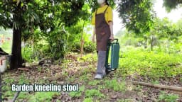 Garden Kneeler and Seat 2-in-1, Heavy Duty Foldable Stool with EVA Foam & Tool Bag, Adjustable Gardening Kneeler Pad for Elderly, Plant