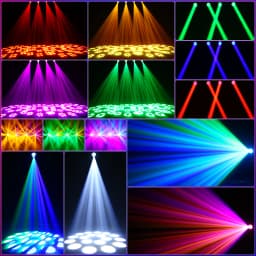 LeLeght 2Pcs 150W Moving Head LED DMX512 Spot Beam RGBW Wash GOBO 18 Prism Disco Stadium Party Light for Wedding Light Show Bar