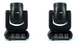 LeLeght 2Pcs 150W Moving Head LED DMX512 Spot Beam RGBW Wash GOBO 18 Prism Disco Stadium Party Light for Wedding Light Show Bar