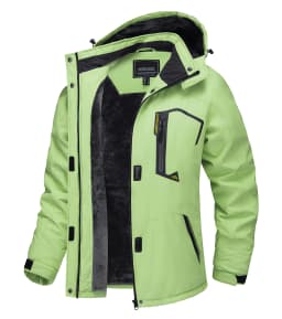 2025 Women's Waterproof Windbreaker Ski Jacket Fleece Lining Warm Winter Snow Coat Multiple pockets Hooded Hiking Outdoor