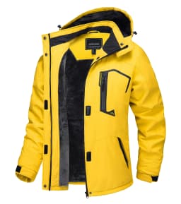 2025 Women's Waterproof Windbreaker Ski Jacket Fleece Lining Warm Winter Snow Coat Multiple pockets Hooded Hiking Outdoor