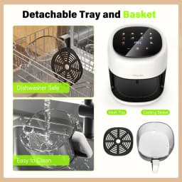 5L AIR FRYER LARGE TRANSPARENT MULTIFUNCTION DIGITAL OVEN COOKER 1800W OIL FREE
