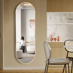 Voltsify Modern Oval Metal Full Length Wall Mirror for Living Room ,40cm W x 150cm H