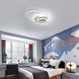 LED Ceiling Light, Golden Heart Ceiling Lamp Modern, Dimmable 3000K-6500K Lamp with Remote Control for Bedroom, Dining Room