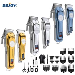 Sejoy Professional Combo Kits Hair Clipper Electric Hair Trimmer Set For Men Rechargeable Cordless Haircut Machine for Barber