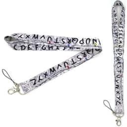 Alphabet letters Keychain Lanyards Id Badge Holder ID Card Pass Gym Mobile Phone Badge Holder Key Straps