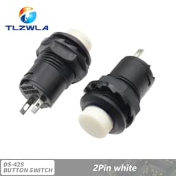 6PCS Self-Lock /Momentary Pushbutton Switches DS228 DS428 12mm OFF- ON Push Button Switch 3A /125VAC 1.5A/250VAC DS-228 DS-428