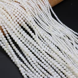 Natural White Mother Of Pearl Mop Shell Beads Round Shells Loose Beads For Jewelry Making DIY Bracelet Necklace Accessories 36cm