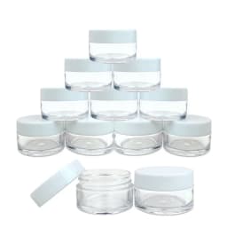 10pcs 2g/3g/5g/10g/15g/20g Empty Plastic Clear Cosmetic Jars Makeup Container Lotion Bottle Vials Face Cream Sample Pots Gel Box