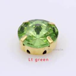 24Colors 6/8/10/12/14/16/18/25MM Rivoli Round Sew on Rhinestone Crystal With Golden Button For Garments Jewelry Shoes Diy Trims