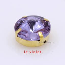 24Colors 6/8/10/12/14/16/18/25MM Rivoli Round Sew on Rhinestone Crystal With Golden Button For Garments Jewelry Shoes Diy Trims