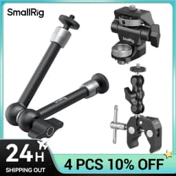 SmallRig DSLR Camera Adjustable Camera Monitor Holder Swivel and Tilt Adjustable Monitor Mount with ARRI-Style Mount 2903C