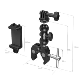 SmallRig DSLR Camera Adjustable Camera Monitor Holder Swivel and Tilt Adjustable Monitor Mount with ARRI-Style Mount 2903C