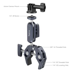 SmallRig DSLR Camera Adjustable Camera Monitor Holder Swivel and Tilt Adjustable Monitor Mount with ARRI-Style Mount 2903C