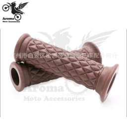 16 Colors Available Brown Red Black Hot Retro Cafe Racer Parts 22MM 25MM Rubber Motorbike Grip for Honda Suzuki Yamaha Harley So